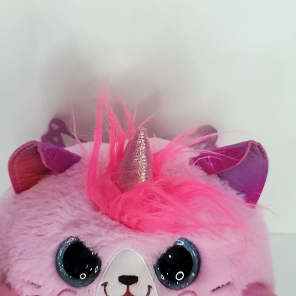 Zuru 10" Unicorn Cat Rainbow Surprise Pink Blue Eyes Rainbocorn Plush Stuffed - Picture 3 of 7